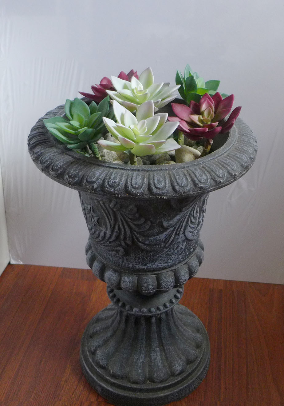 Set of 6 Pcs Artificial Lotus Flower Succulent Plants Home Garden Decoration