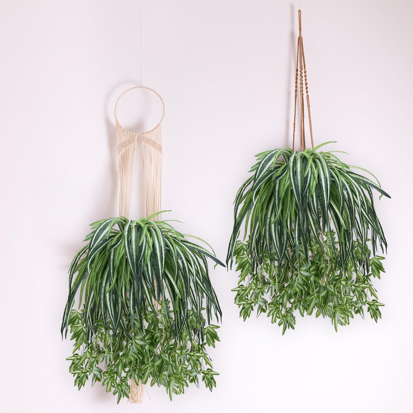 4PCS Spider Plant Artificial Hanging Spider Plants 26Inch Chlorophytum