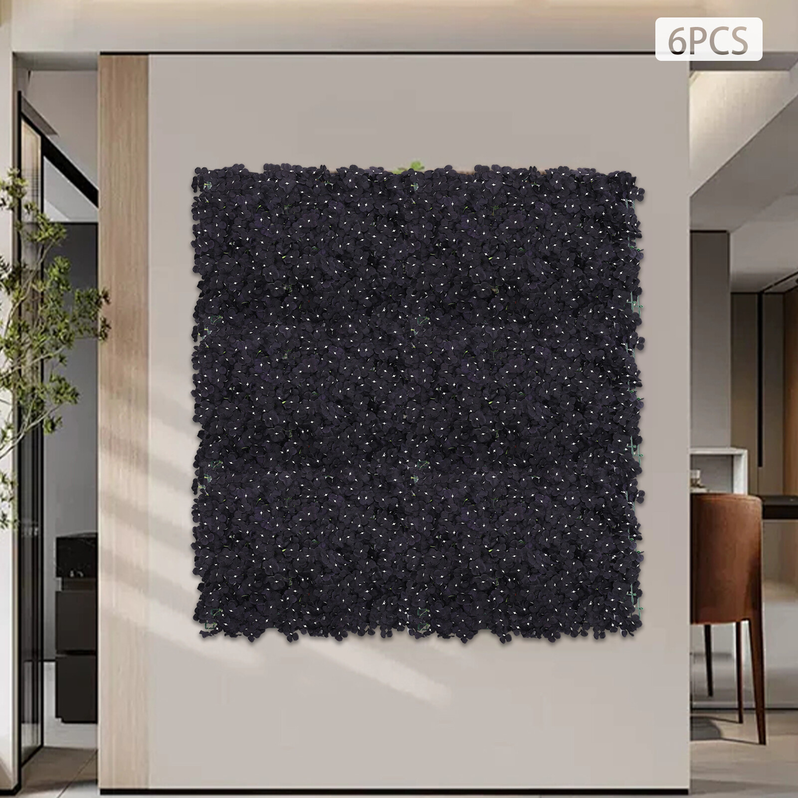 6-Pack Artificial Flowers Wall Panels for Wedding Party Backdrop Wall Decoration