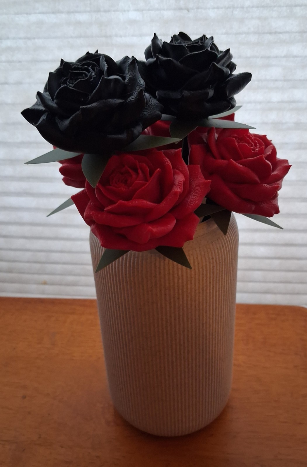 3d Printed Rose/Succulent Bouquet with Vase (More colors to choose from!)