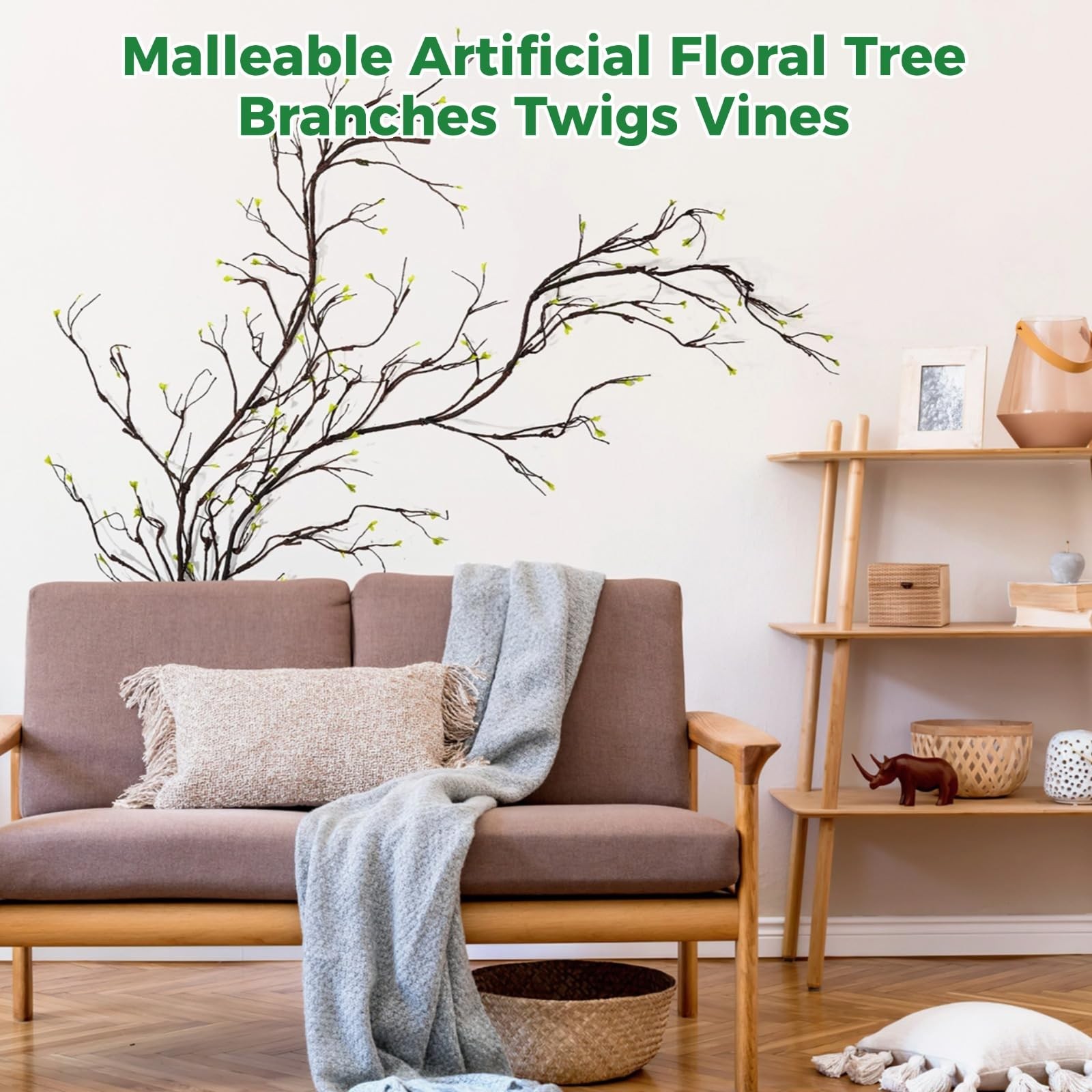 Artificial Tree Branch 118in Rattan Ivy Vine