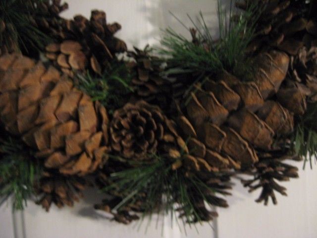 Large 18″ Pine Cone Vine Twig Wreath Floral Decor Winter Christmas Autumn