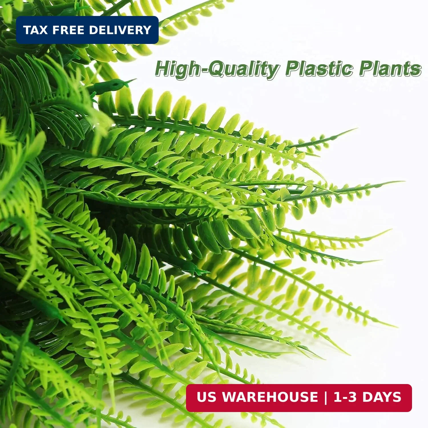 Coreland 8 Pcs Fake Plants Outdoors – Ferns Artificial Plants for Outdoor Ferns