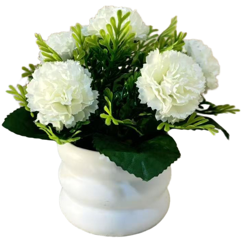 Silk Carnation Flower Arrangement 5 Pack for Living Room Bedroom Decor