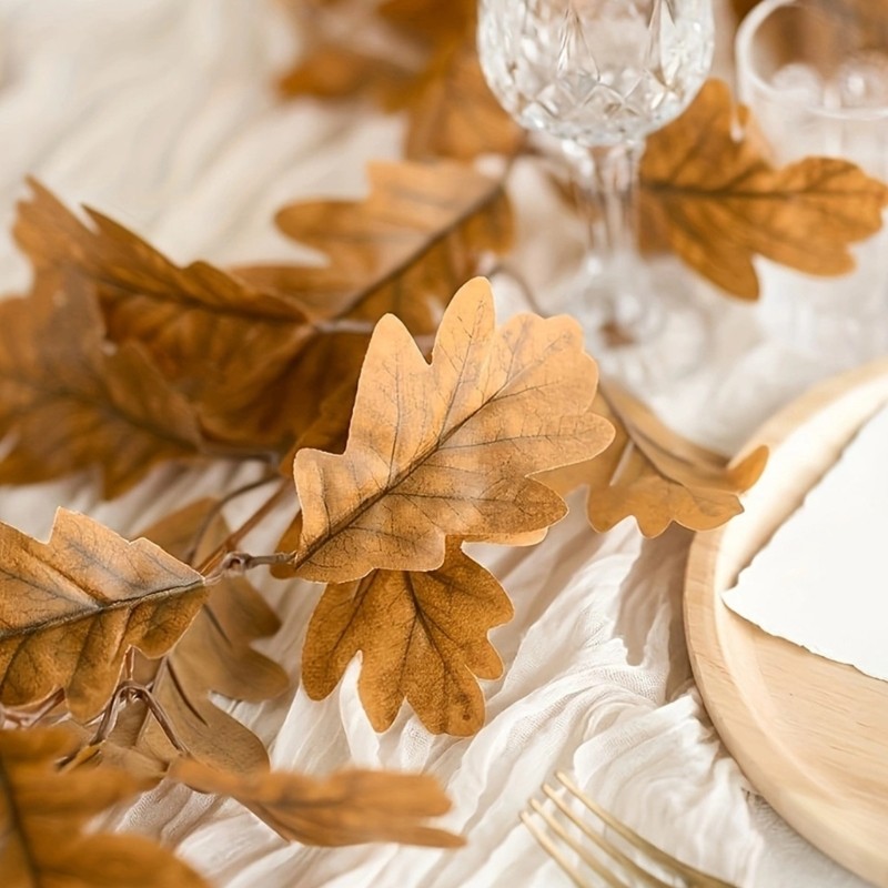 Rattan with Colorful Fall Leaf Decors for Creating a Eerie Atmosphere