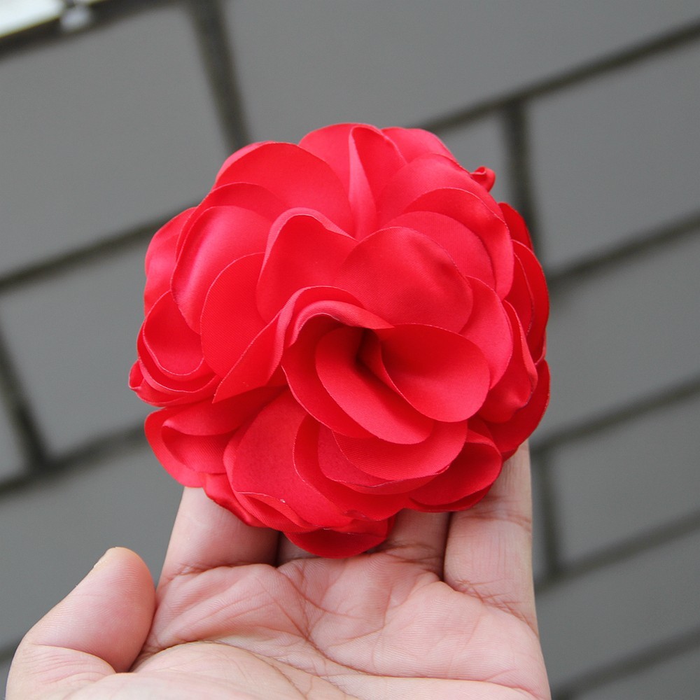 9cm French Fashion Cloth Art Flower For Women Handmade Fabric Corsage Lapel