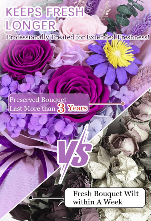 Preserved Flowers for Delivery Prime Forever Flowers Bouquet with Bear Flower Gi