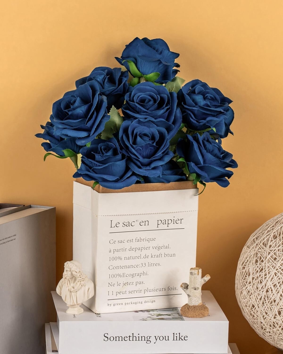 Pack of 10 Navy Blue Silk Roses – Perfect for Wedding Arrangements & DIY