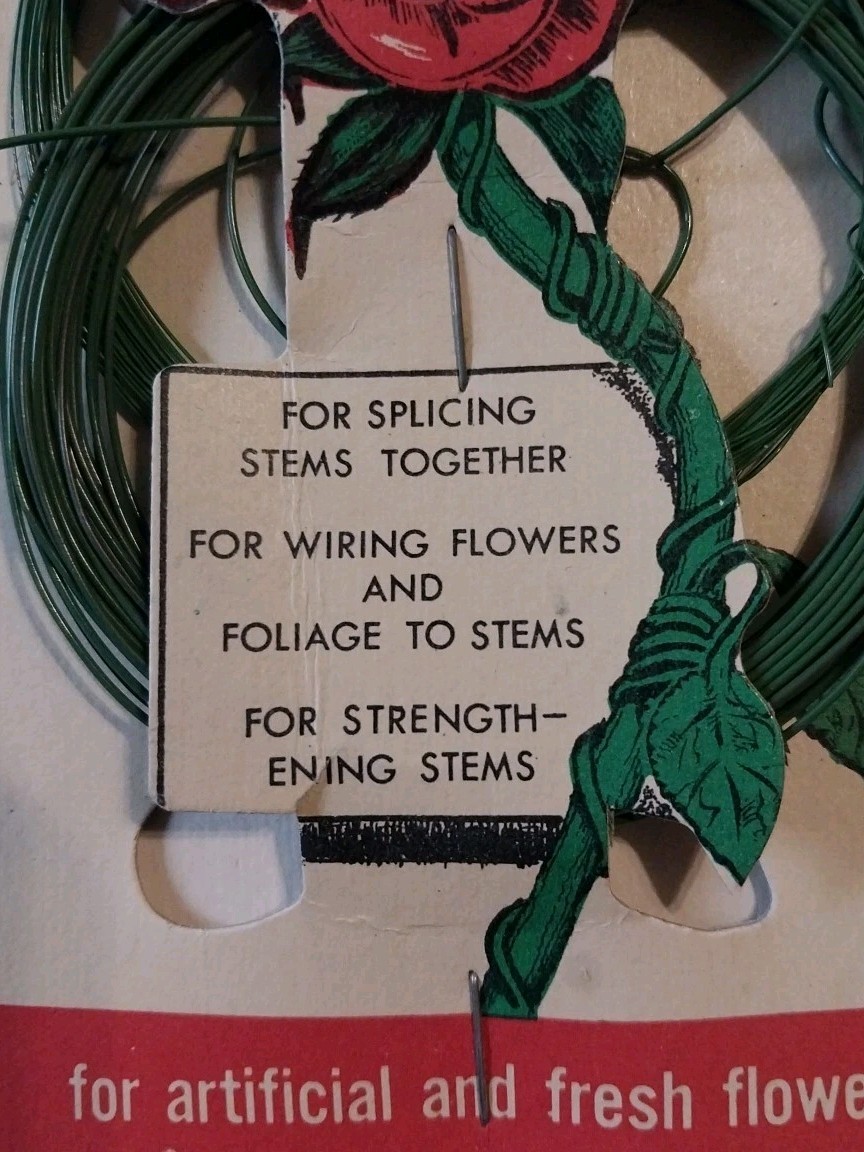 Vintage Garden Club Florists’ Wire For Artificial And Fresh Flowers Florist Wire