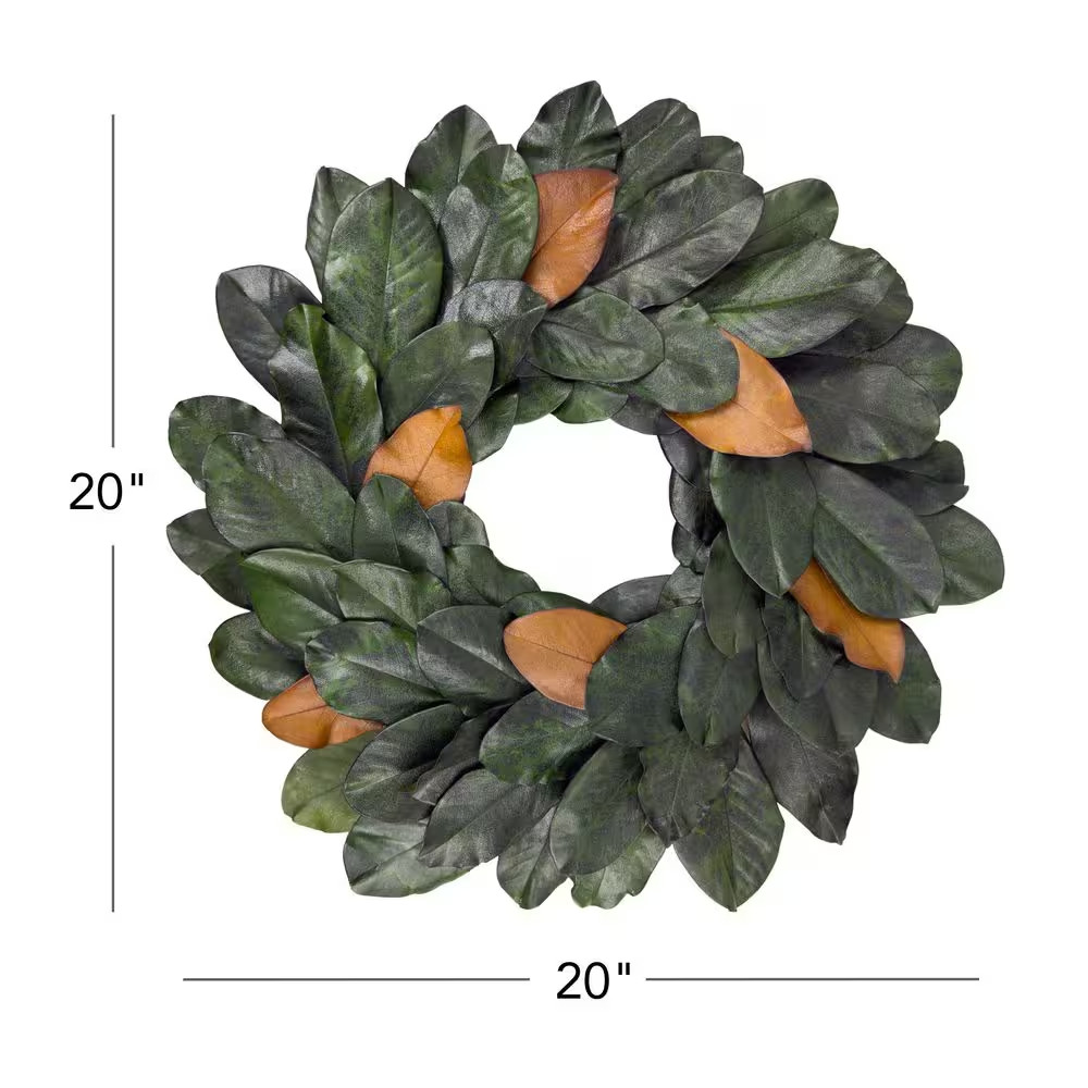 Trinity 20 In. Preserved Real Magnolia Leaf Wreath