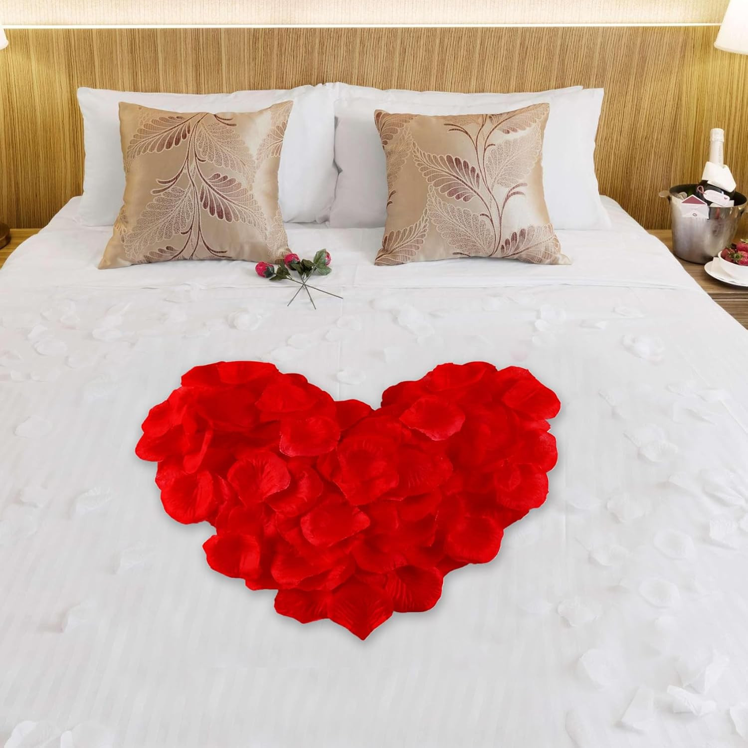 Rose Petals for Bedroom – Fake Roses Petal Faux Flowers, Artificial Roses Petals