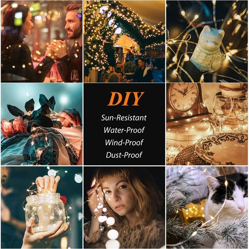 102m/52m/32m/22m/12m/7m Solar LED Fairy String Light Outdoor Festoon Lamp Garden