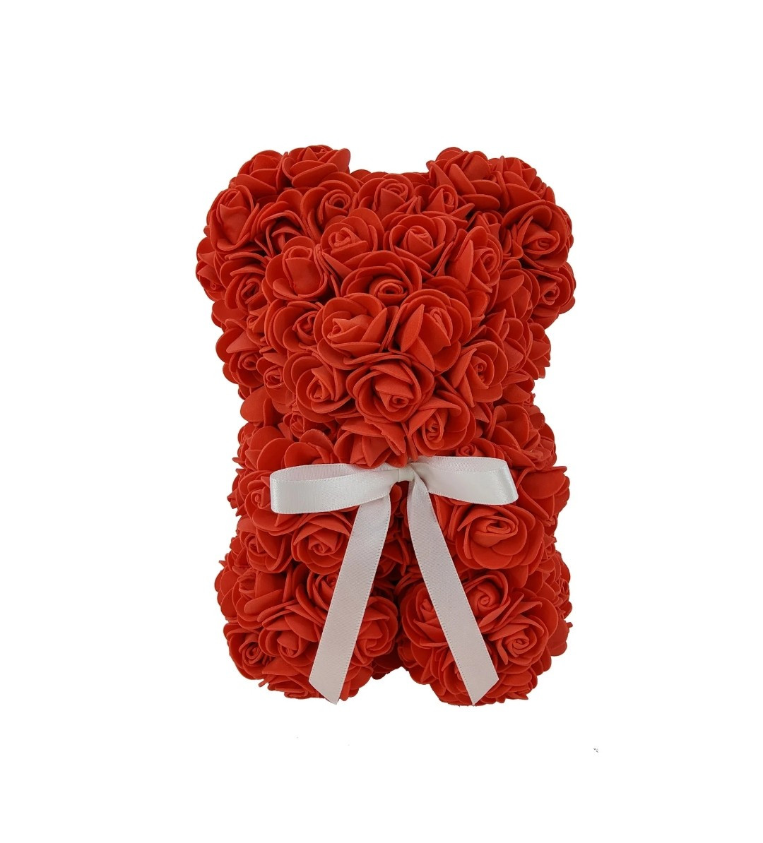 Way to Celebrate Birthday, Valentine’s, 9.25in Artificial Rose Bear, Red