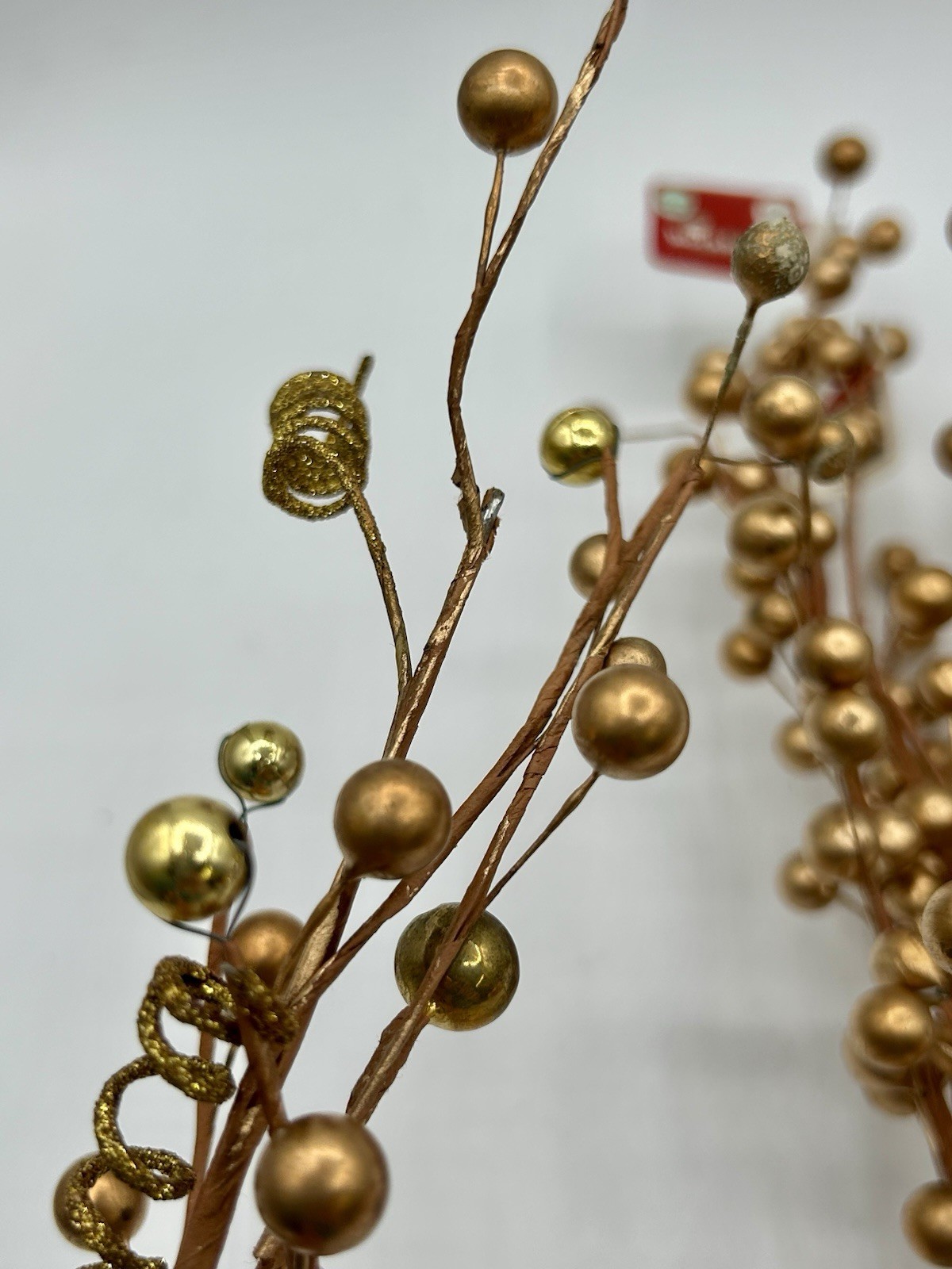 Gold Berry Bells Spray Lot of 7 Individual Picks 18″ – 24″ long