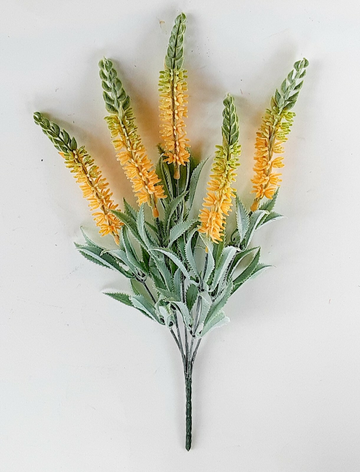 (2 pcs) Yellow Lavender 16″ Silk Flower Plastic Filler Spray Floral Arrangement