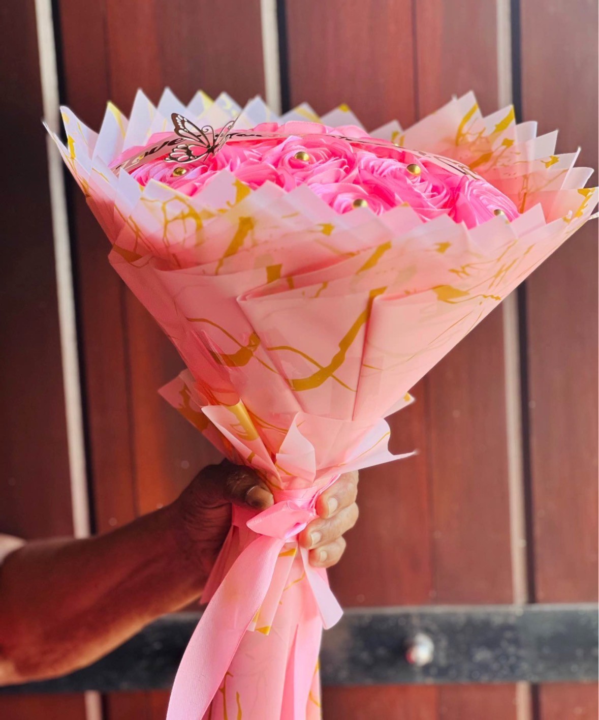 Pink Ribbon Rosen bouquet eternal stain flower bouquet
