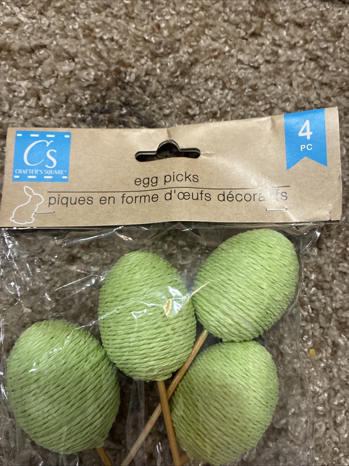 Crafters Square Artificial Easter Egg Wooden Picks