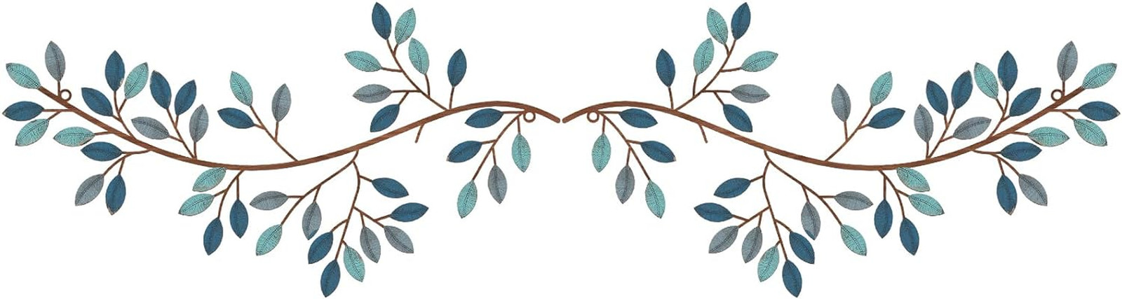 2 Pieces Metal Tree Leaf Wall Decor Vine Olive Branch Leaf Wall Art Wrought Iron