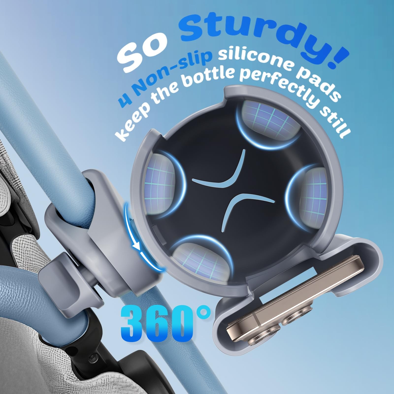 Cup Holder for Walker: Stroller 15*11*10cm, Gray