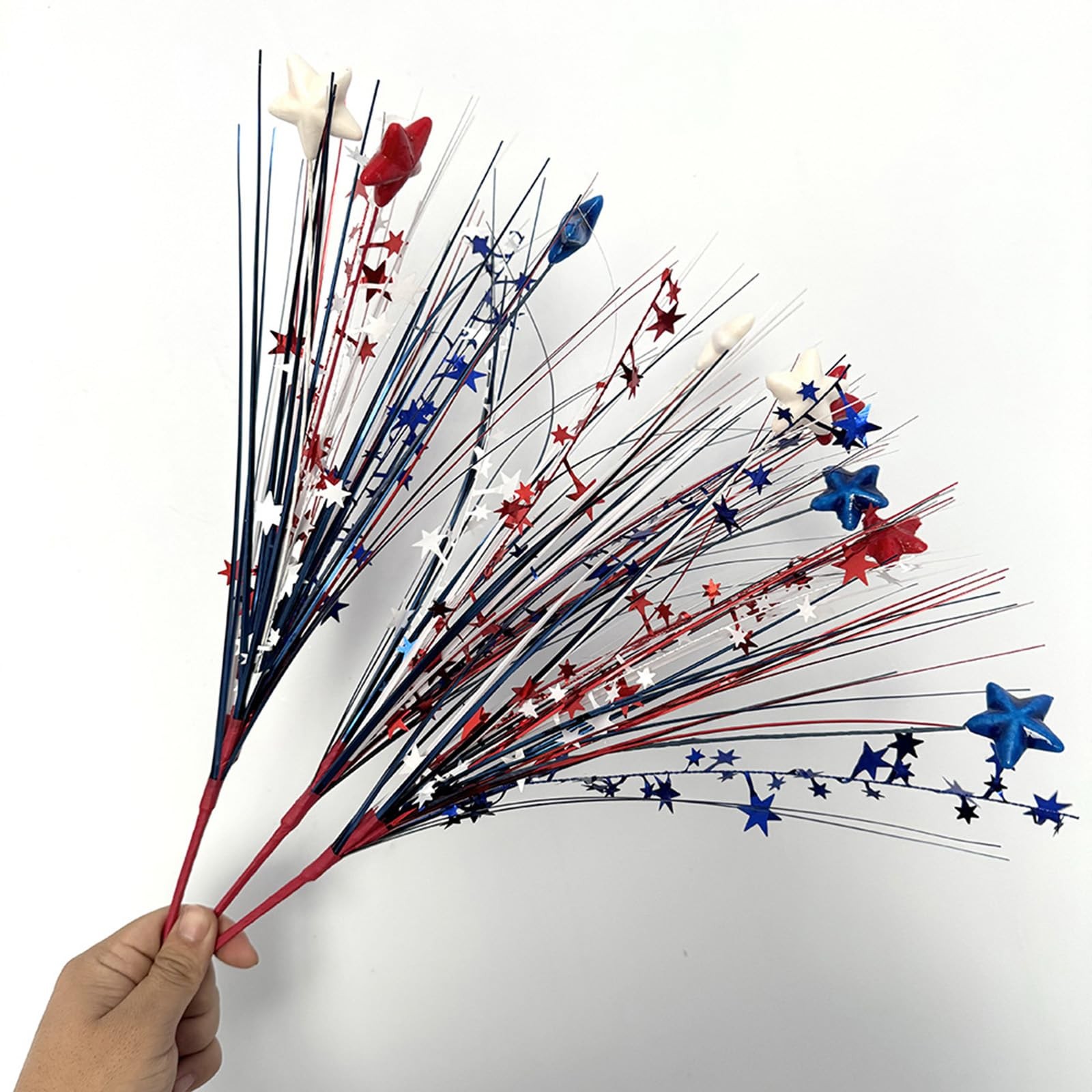 4 Pack 4th of July Patriotic Picks, Red White Blue Star Independence Day Part…