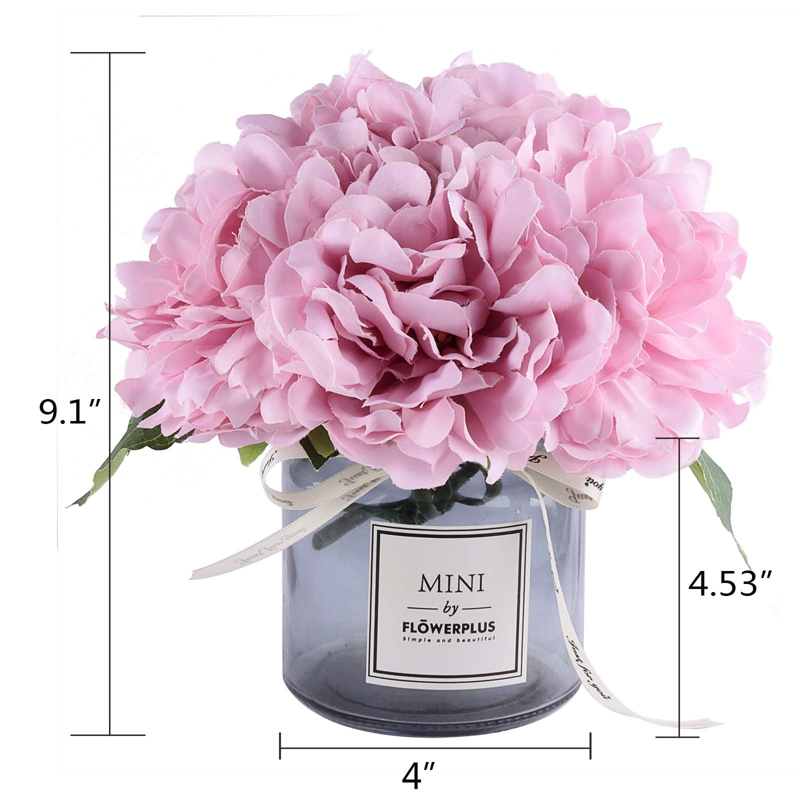 Artificial Flower and Glass Bottle Set, Isn Style, Suitable for Living Room, …