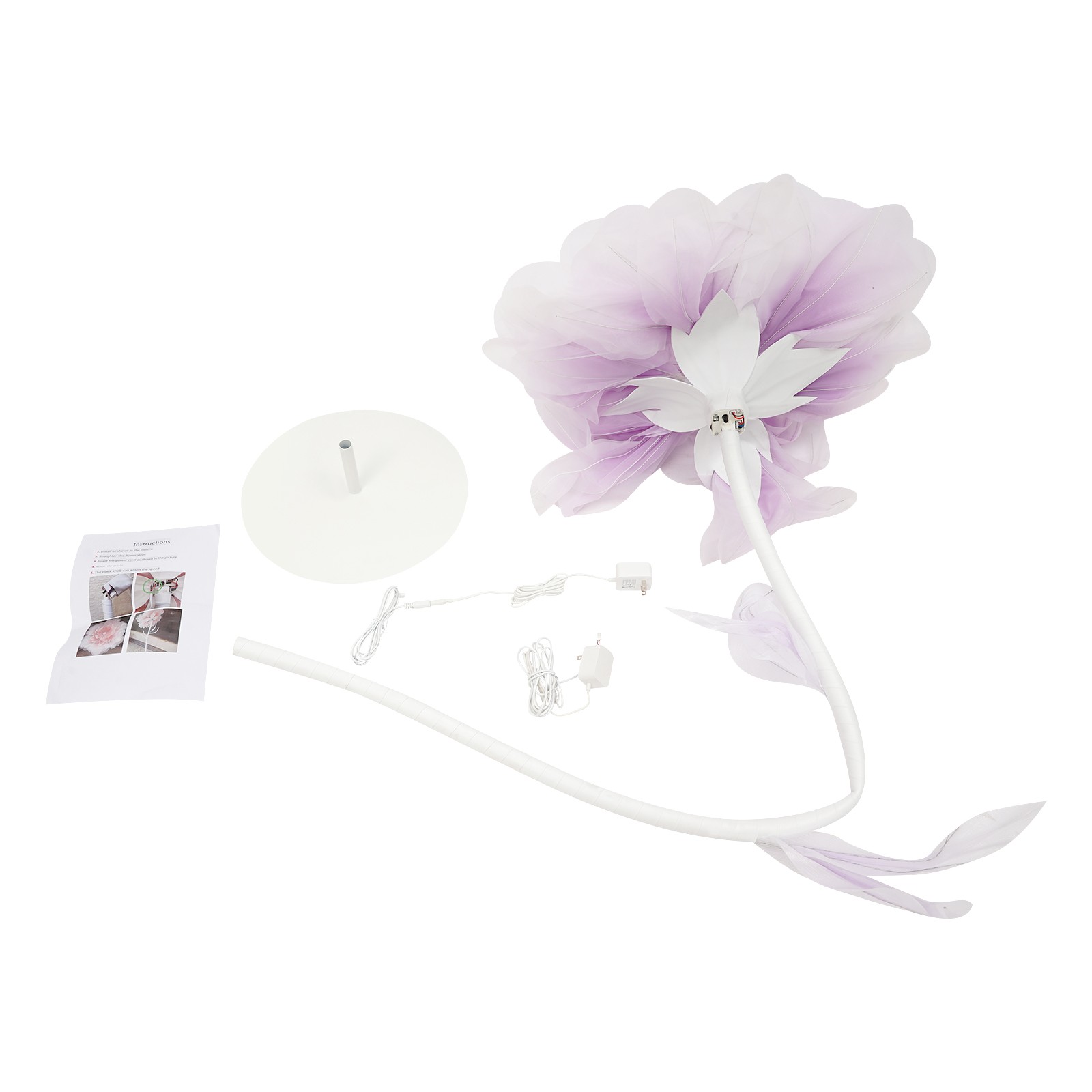 Flower Decoration with Light Auto-Open Artificial Flower Floral Decor for Party
