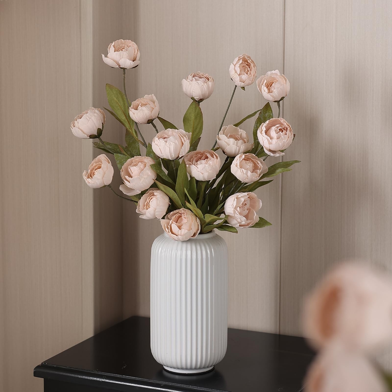 6 Pcs Faux Silk Peony Artificial Flowers for Vase -27″, Bulk Fake Peonies Bra…