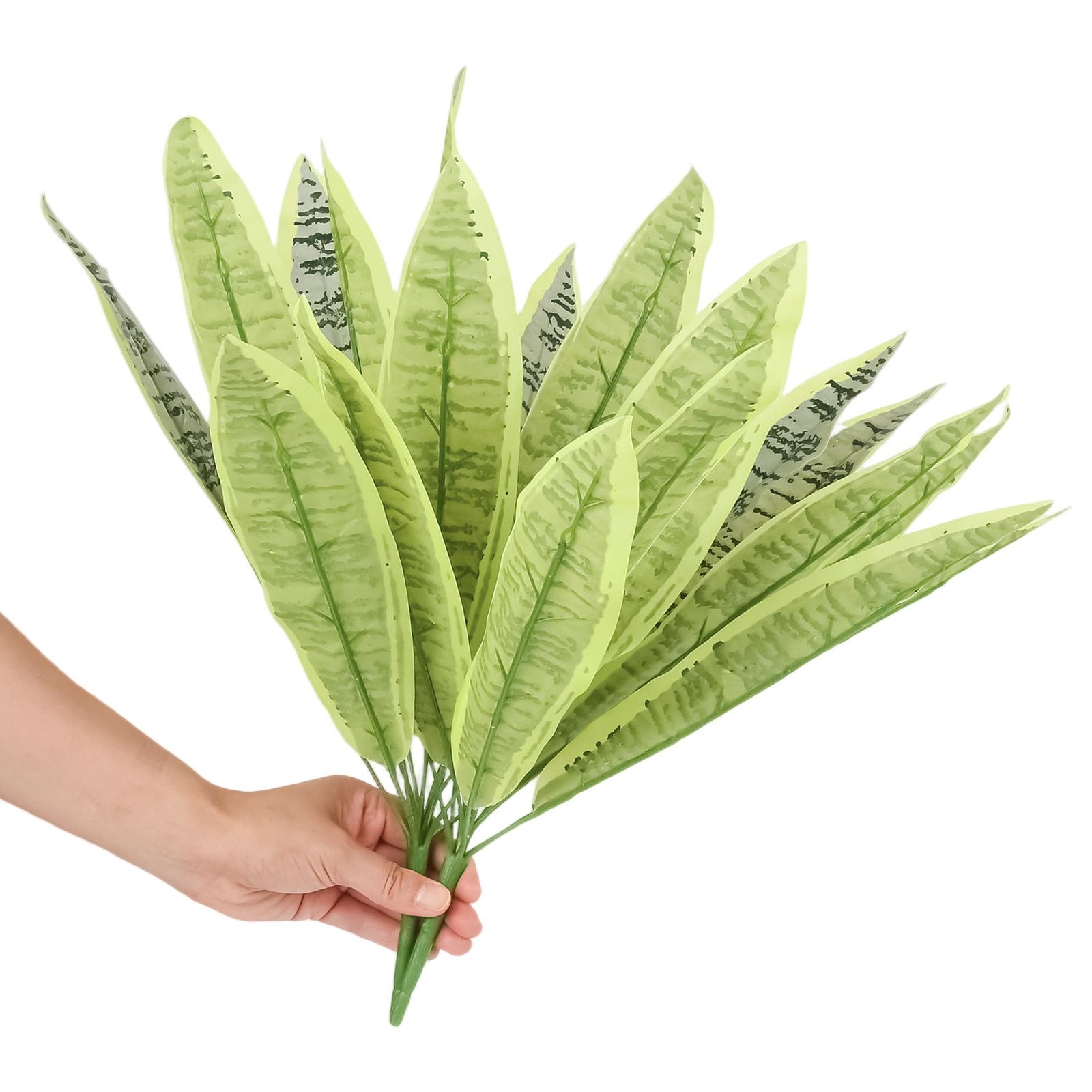 2Pcs Fake Snake Plants 18.8In Fake Snake Plant Artificial Agave Sansevieria G…