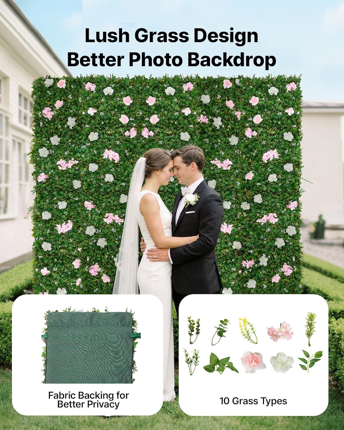 Gorgeous 3D Silk Flower Wall Backdrop Panels – 2 PCS, 2×8 Ft for Events