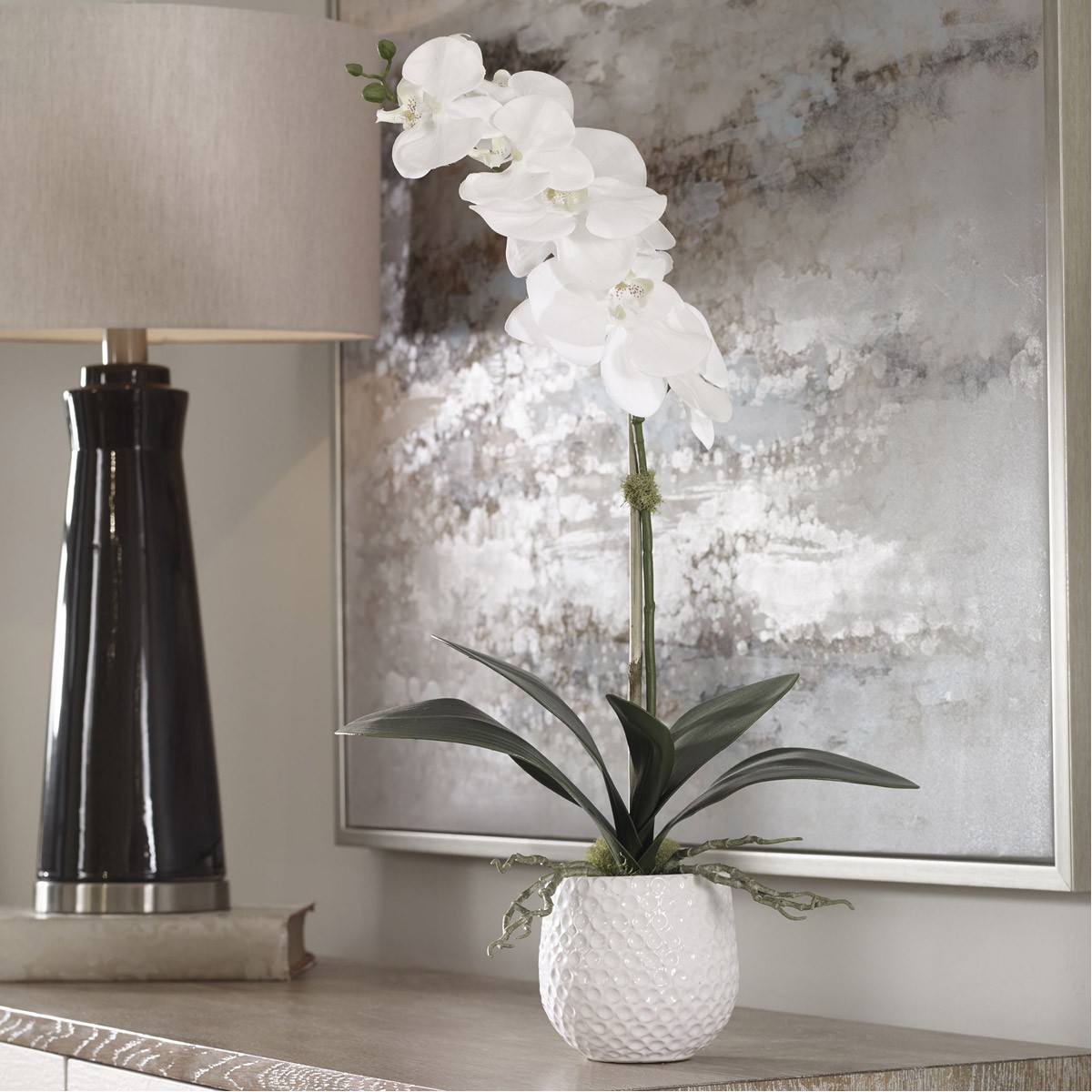 Uttermost 60178 Cami White Ceramic Orchid