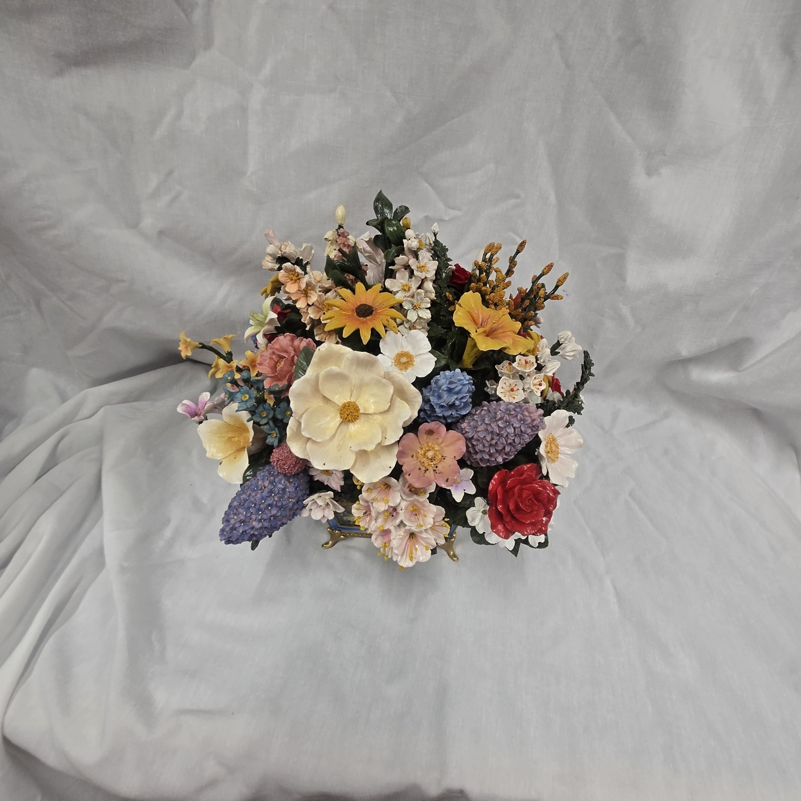 Thomas Kinkade All American Bouquet 50 States Flower Bradford Exchange Porcelain