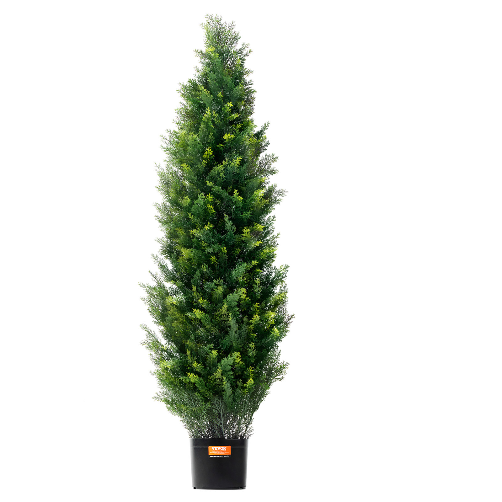 VEVOR 2 Pack 4′ Artificial Cedar Topiary Tree Faux Plant UV Decor In/Outdoor
