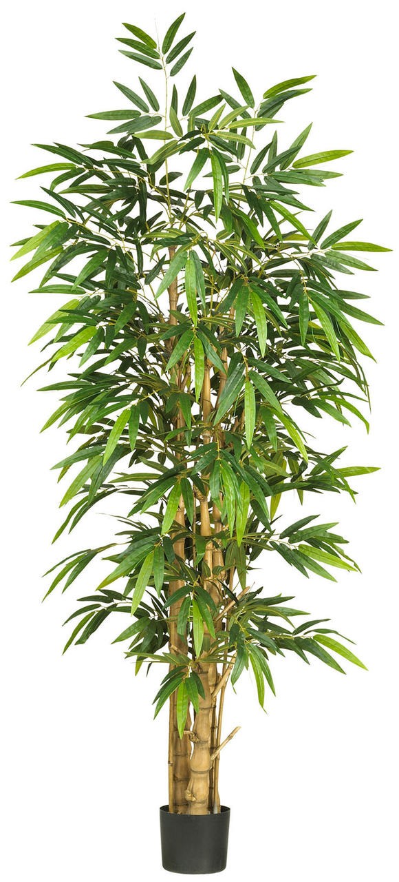 LARGE 6′ SILK BAMBOO TREE Artificial Realistic Fake Indoor REAL WOOD TRUNKS