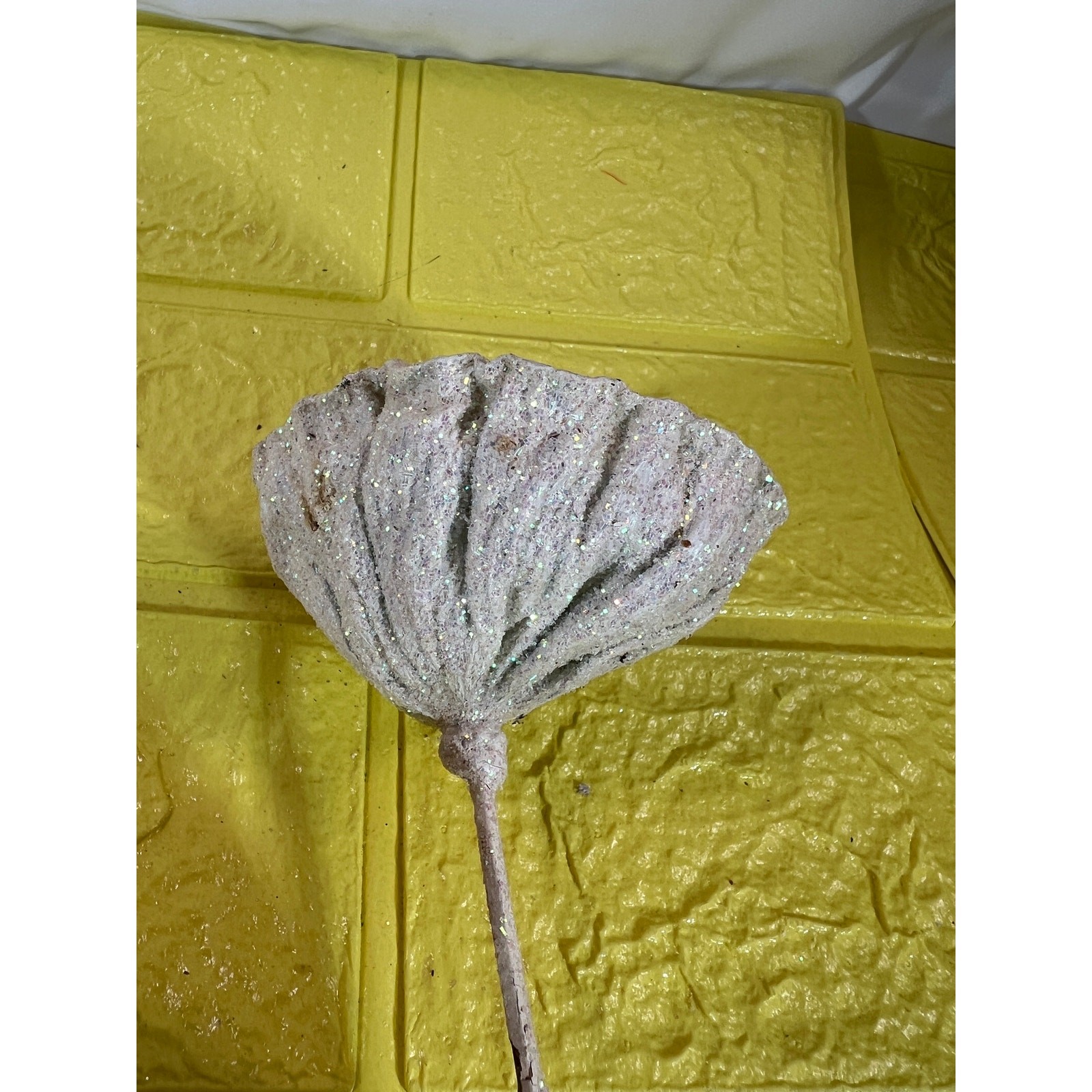 Vintage Lotus Seed Pod Floral Picks Christmas Holiday White Silver Set