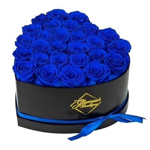 Preserved Red Roses Heart Box: Lasting Love Gift for Birthdays or Anniversaries