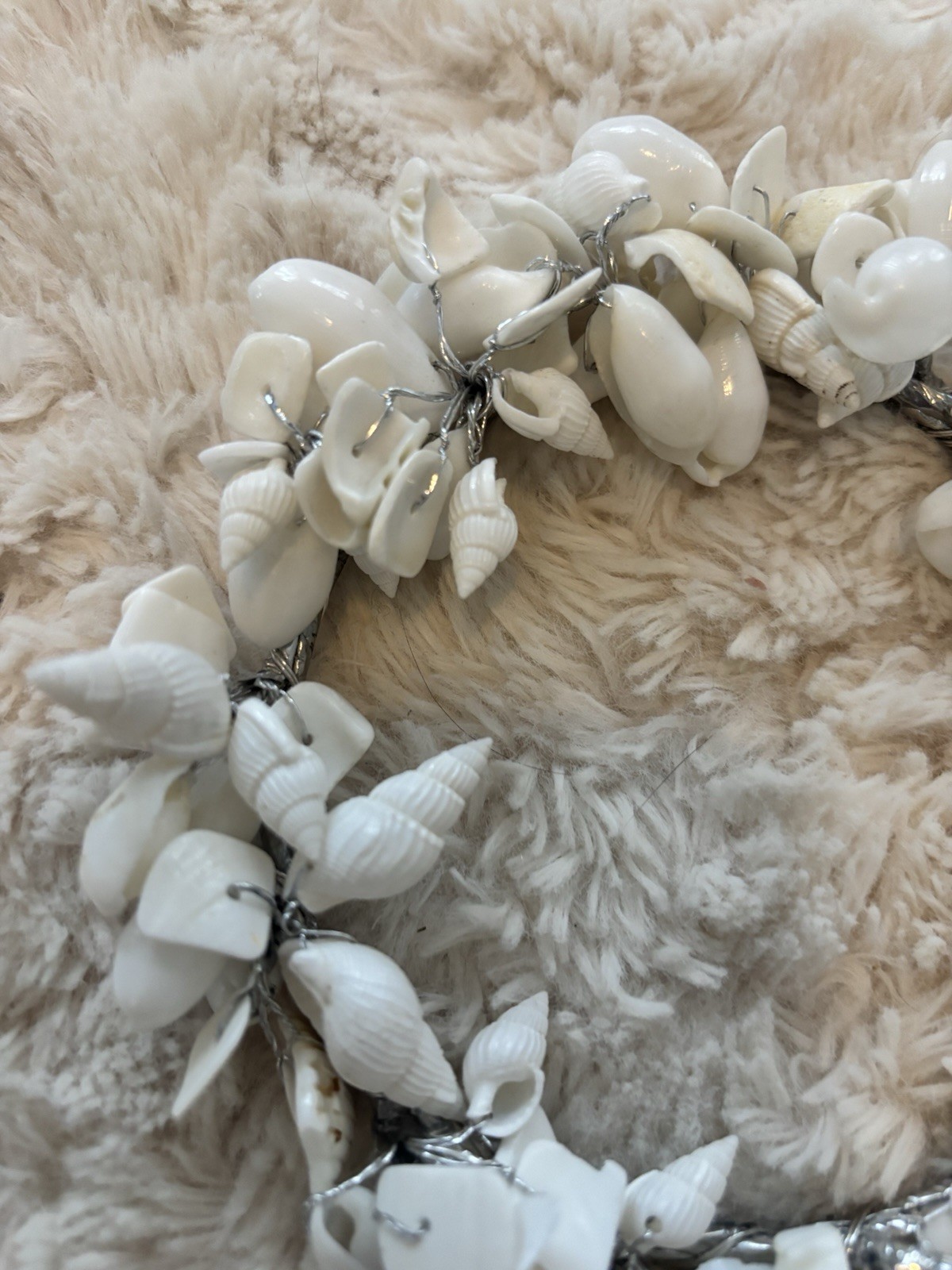 Natural Sea Shell Round Wreath Seaside Nautical Decoration 5” Tree Ornament