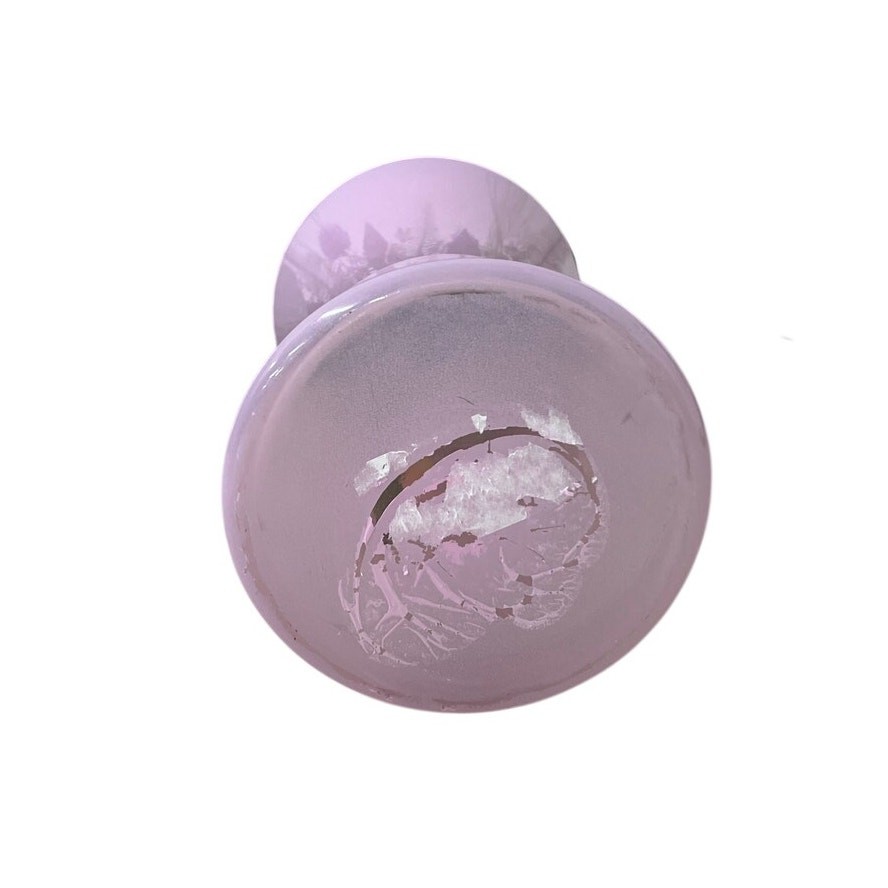 Faux Floral Arrangement Pink Vase Purple White