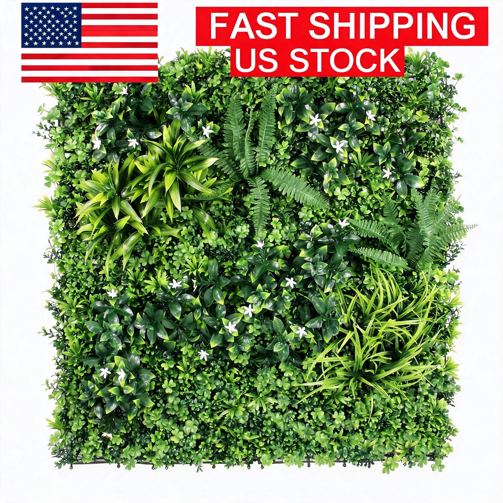 6-Pack Artificial Boxwood Wall Panels 40x40in Each 6-Plant Mix for Weddings
