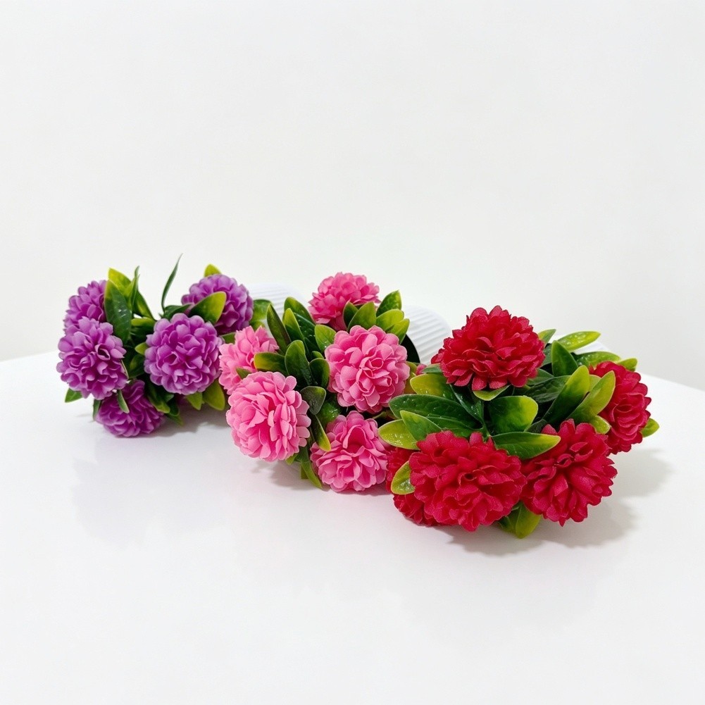 7 Piece Silk Chrysanthemum Flower Arrangement for Tabletop Centerpiece Decor
