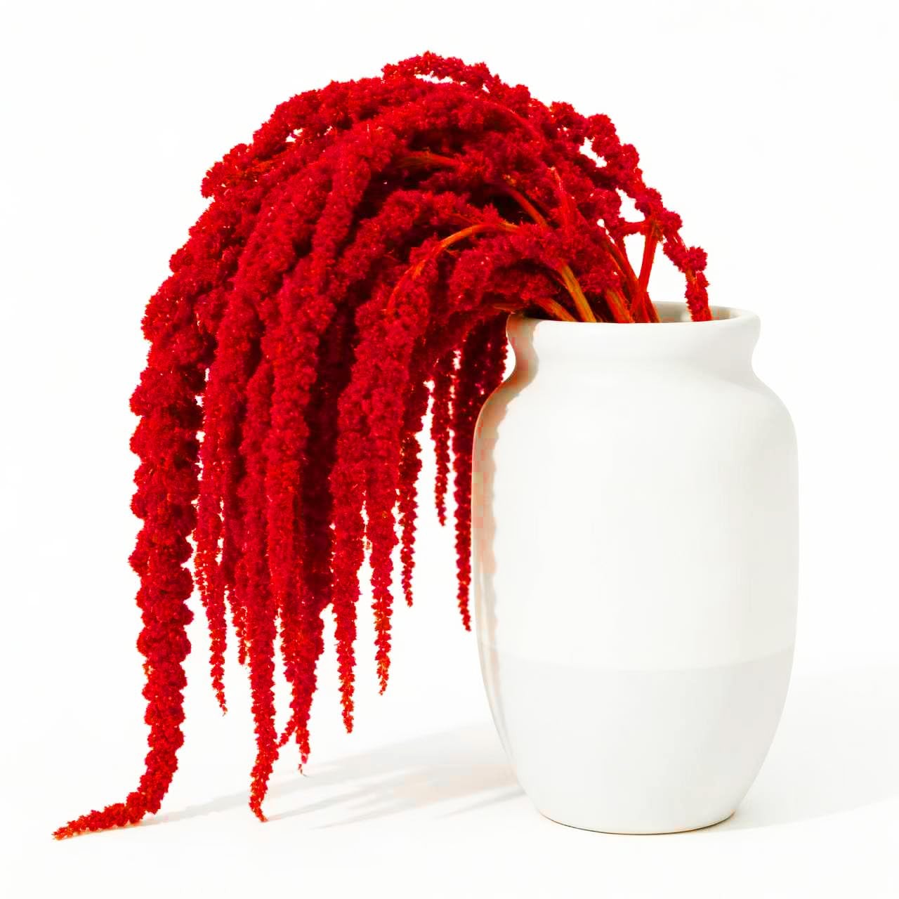 Bright Red Artificial Amaranthus Faux Hanging Vines For Decor Fits 22 Inch