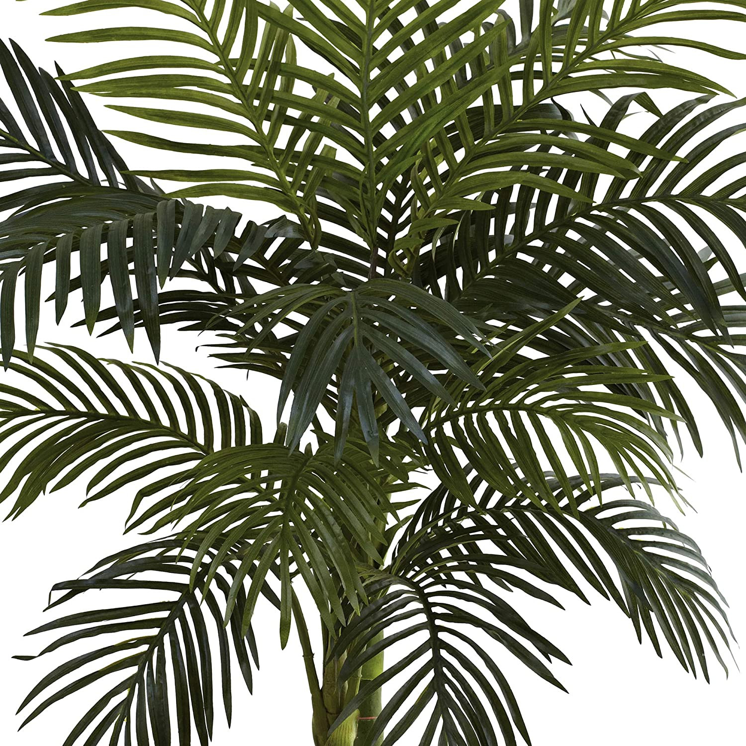 Nearly Natural 4Ft Golden Cane Palm, Double Stalk Artificial Tree with Lush Real