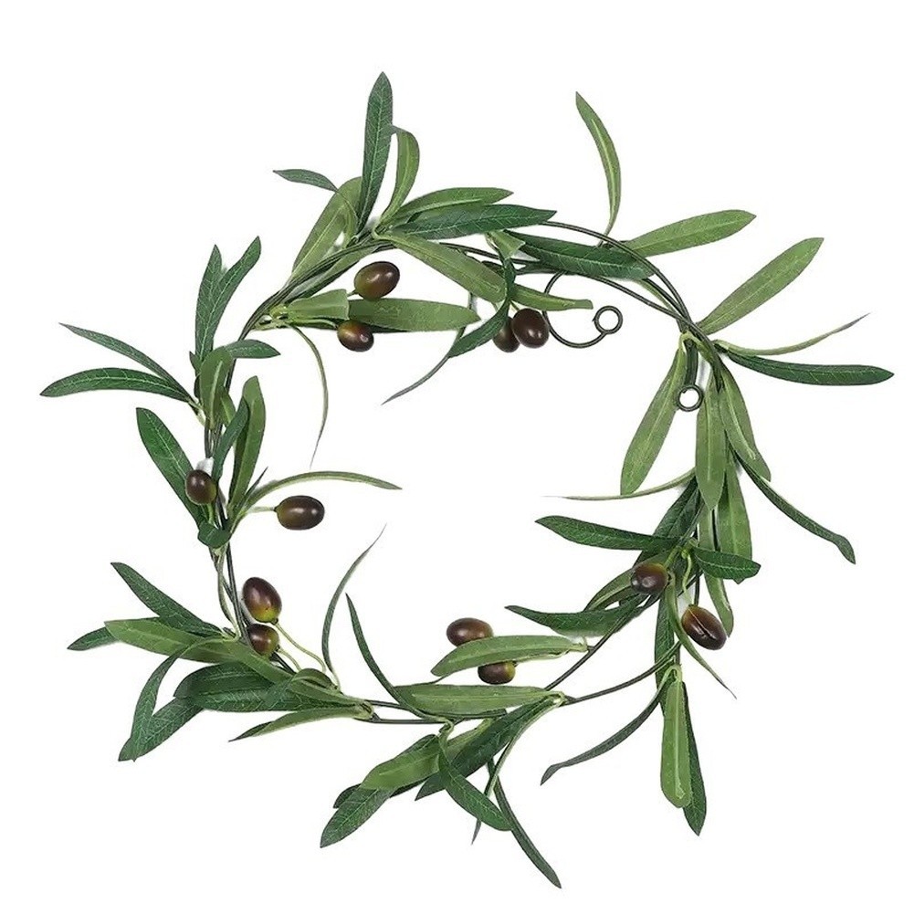 Artificial Olive Branch Garland 180cm with Berries for Room Decoration