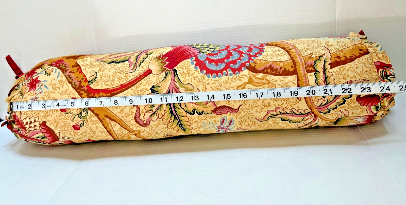 Rose Tree Home Paisley Neck Roll Pillow Round Bolster Cotton Decorative Accent