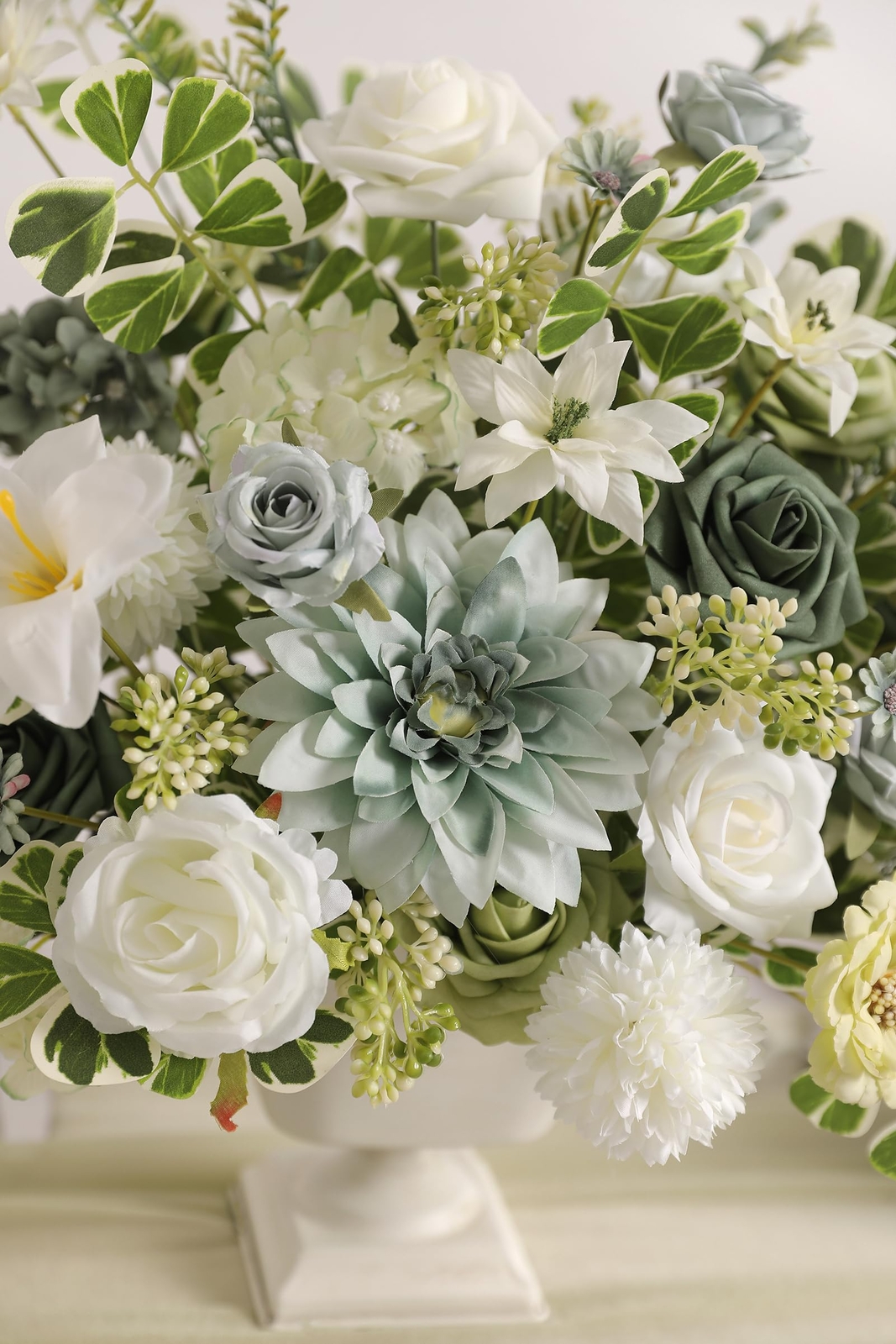 Forest Green Silk Fake Flowers Artificial DIY Wedding Bouquets Cake