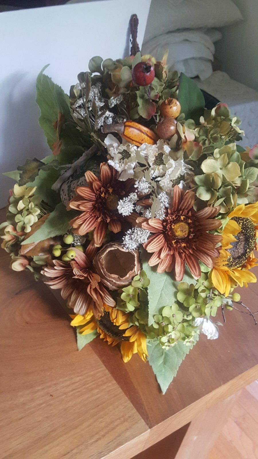 Vtg Handwoven Cornucopia Horn of Plenty Large Arrangement Centerpiece