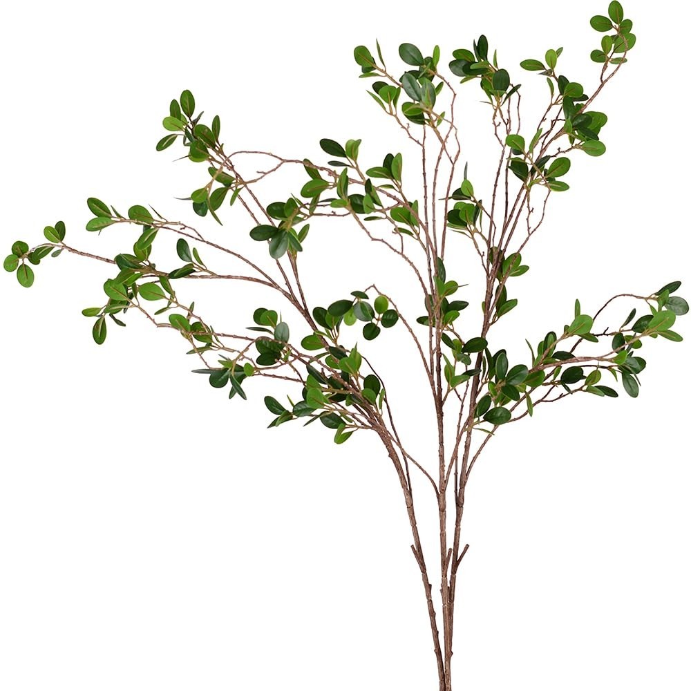 3 Pcs Faux Eucalyptus Stems – Artificial Greenery Branches for Vases, 45″ Each