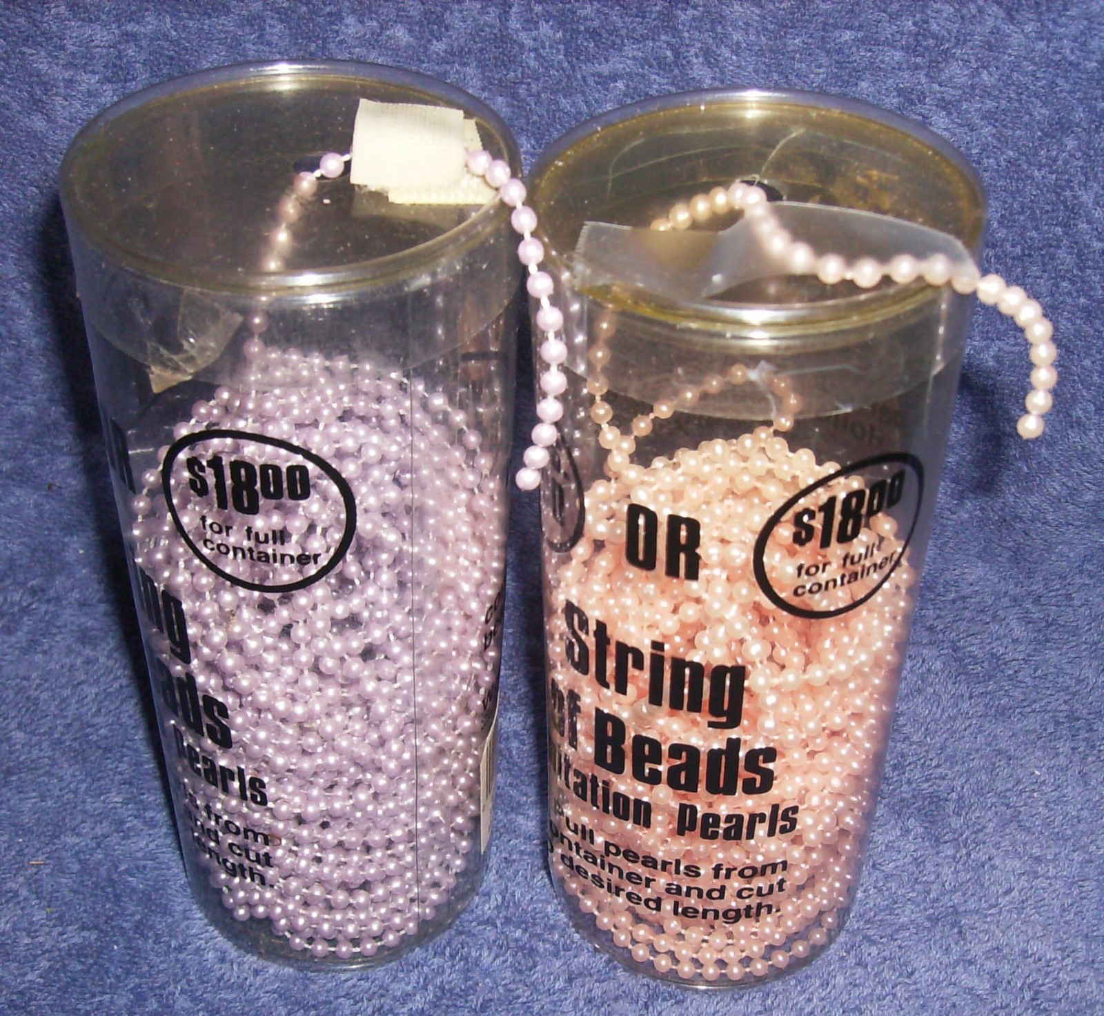 DELUXE 6 PKG BLUE STRING OF PEARLS 12 YARDS CRAFTS FLORAL ACCESSORIES #7