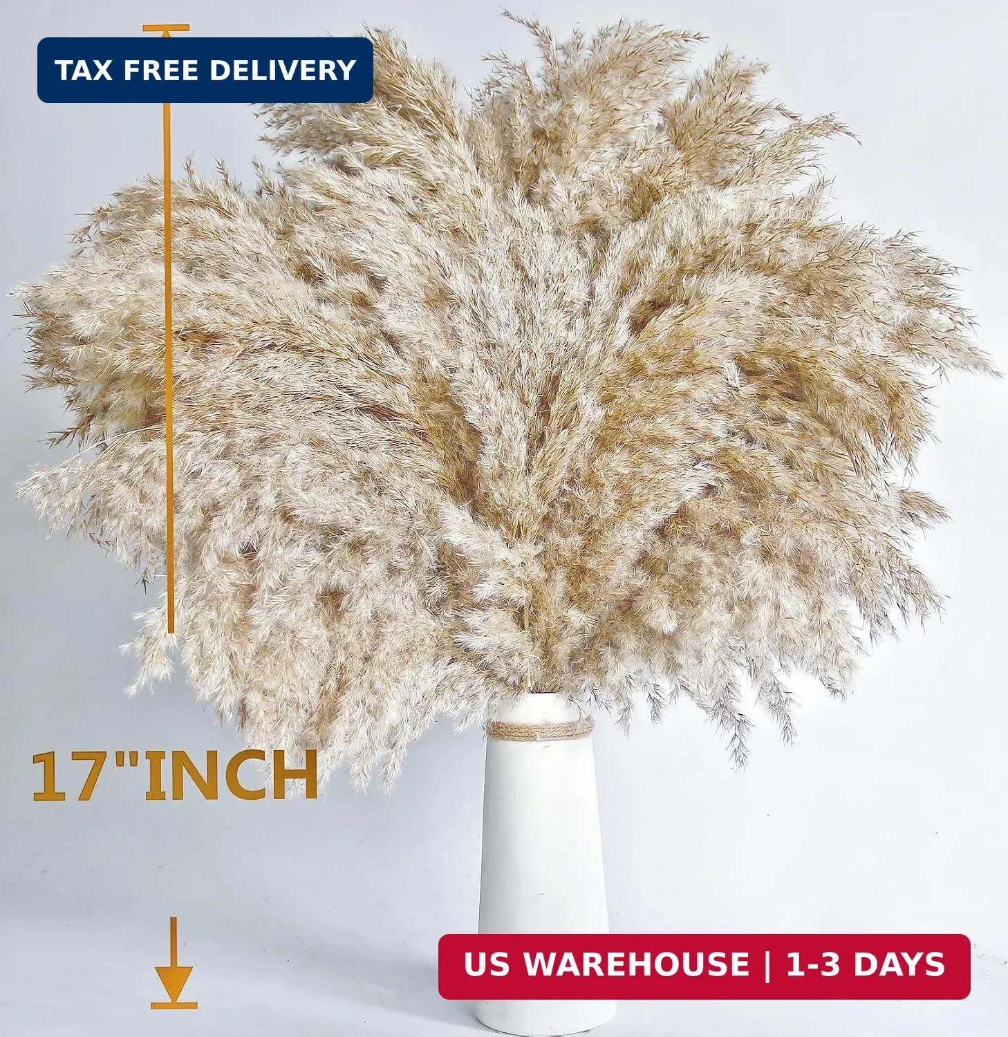 40 PCS Nature Pampas Grass Bouquet Decor – Boho Flowers and Feathers for Centerp