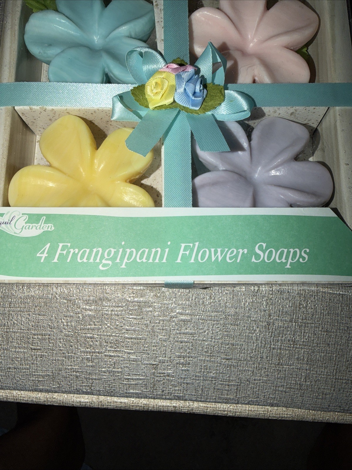 New 4 Floral Frangipani-Hand Carved Display Soap 3″ Perfect gift 100% Handmade