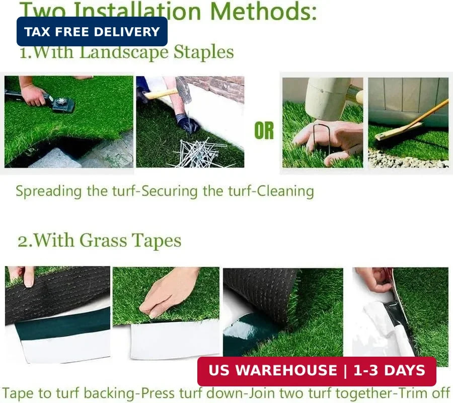 Petgrow 4FTx7FT Artificial Realistic & Thick Fake Mat for Outdoor Garden Landsca